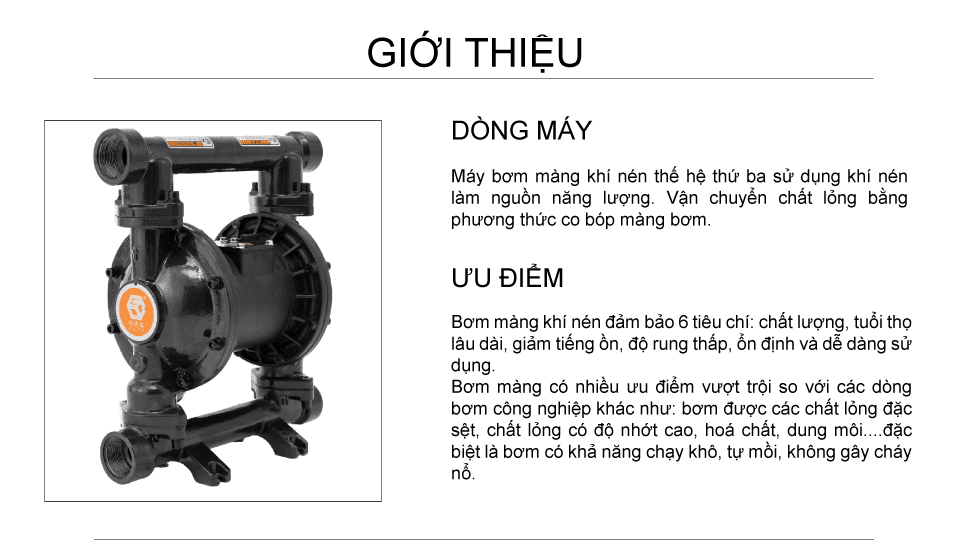 Bơm Màng Khí Nén GODO QBY3-32 GANG