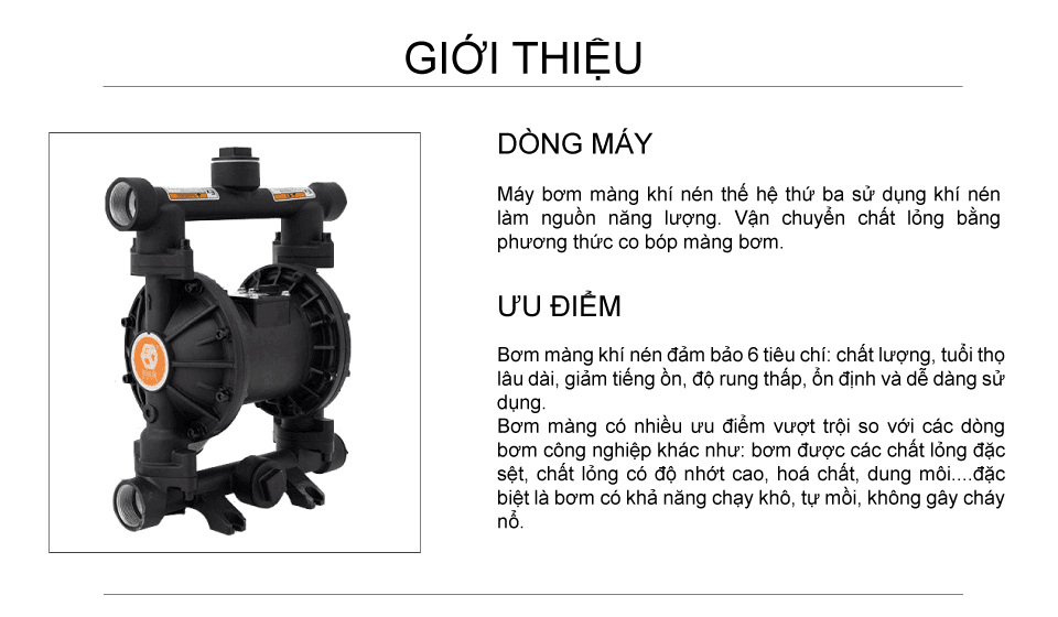 Bơm Màng Khí Nén GODO QBY3-32 NHÔM