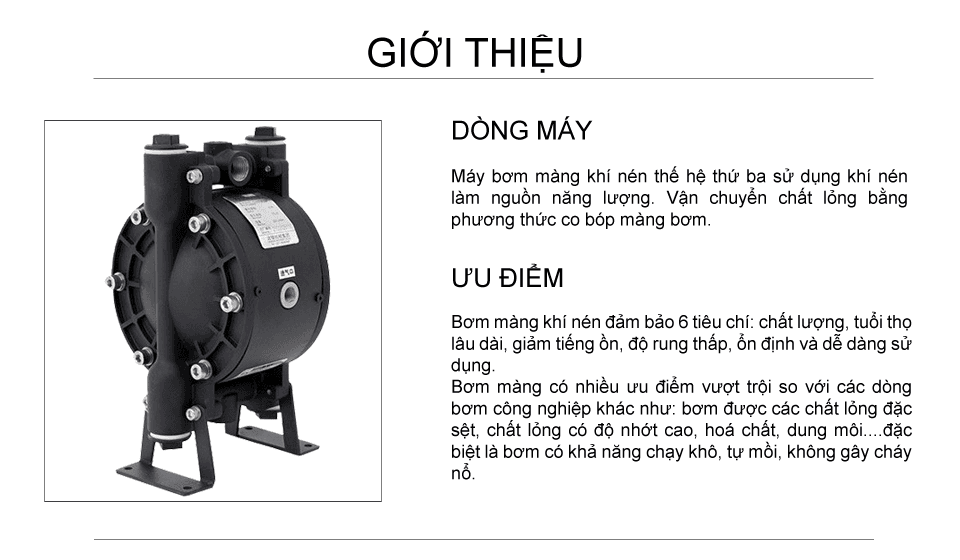 Bơm Màng Khí Nén GODO QBY4-15 Nhôm