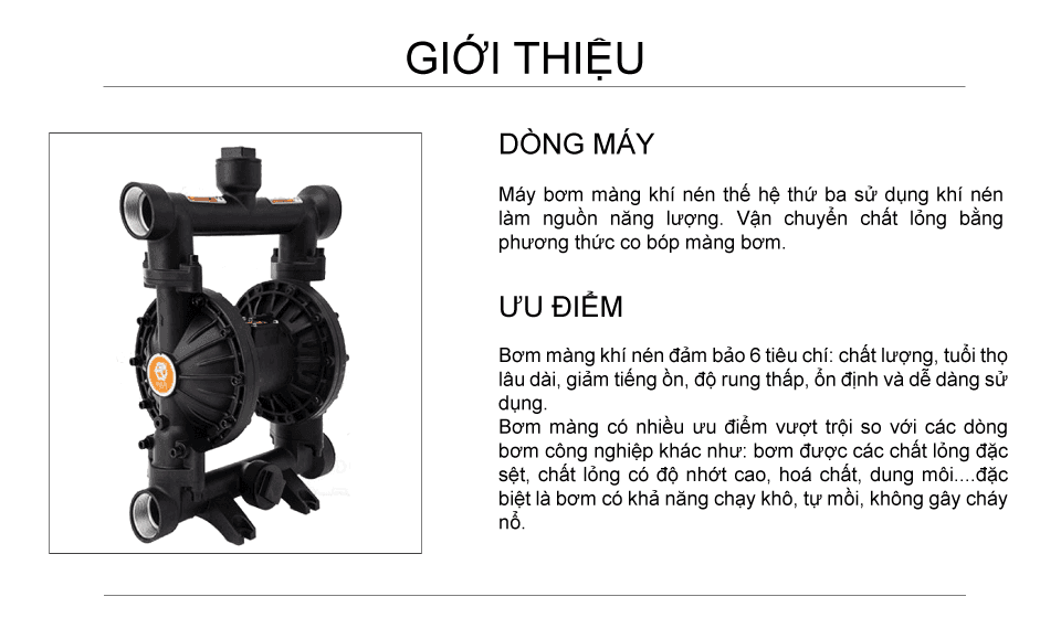 Bơm Màng Khí Nén GODO QBY3-65 GANG