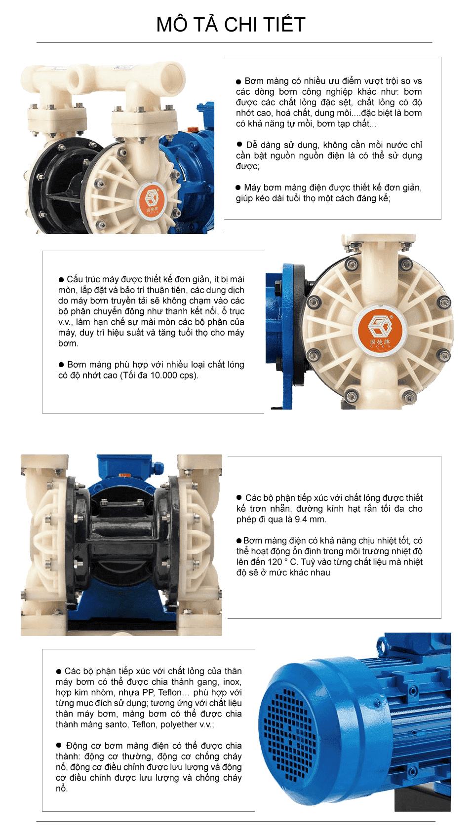 Bơm Màng Điện GODO DBY3-40 Teflon