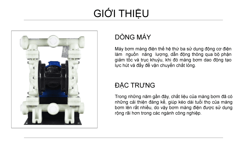 Bơm Màng Điện GODO DBY3-65 NHỰA PP