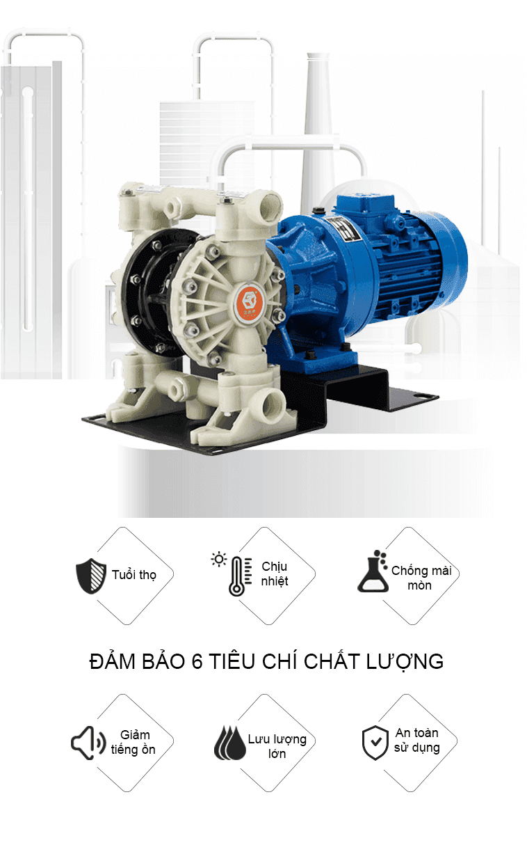 Bơm Màng Điện GODO DBY3S-15 NHỰA PP