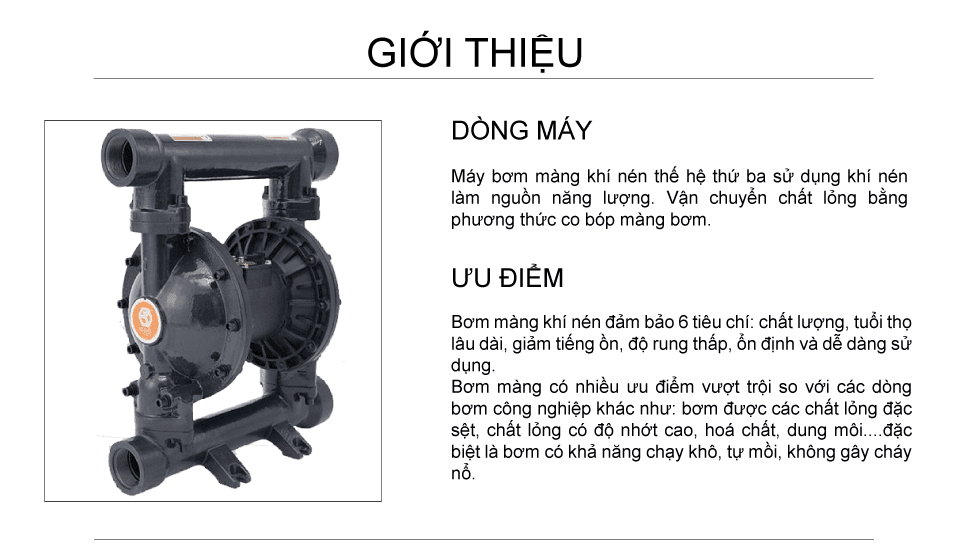 Bơm Màng Khí Nén GODO QBY3-65 GANG