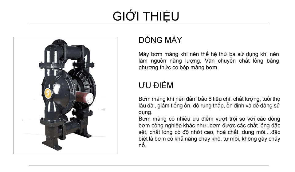 Bơm Màng Khí Nén GODO QBY3-125 GANG