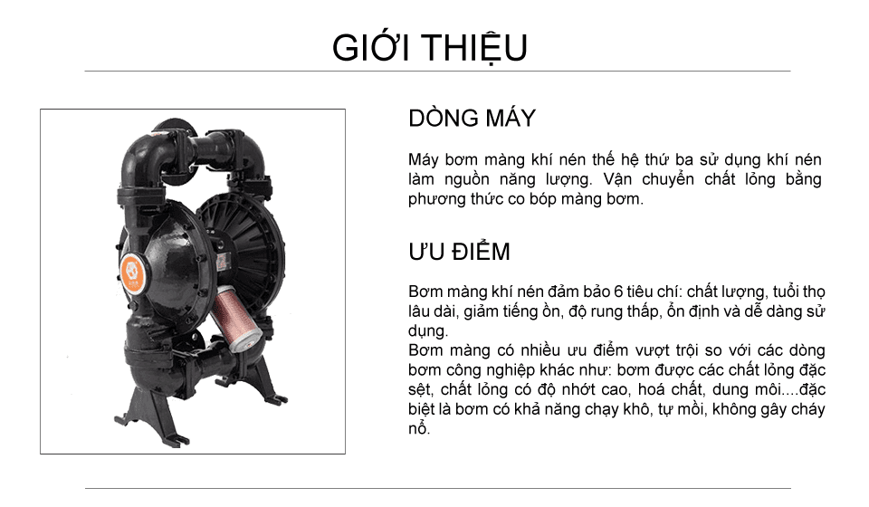 Bơm Màng Khí Nén GODO BFQ-50 Gang