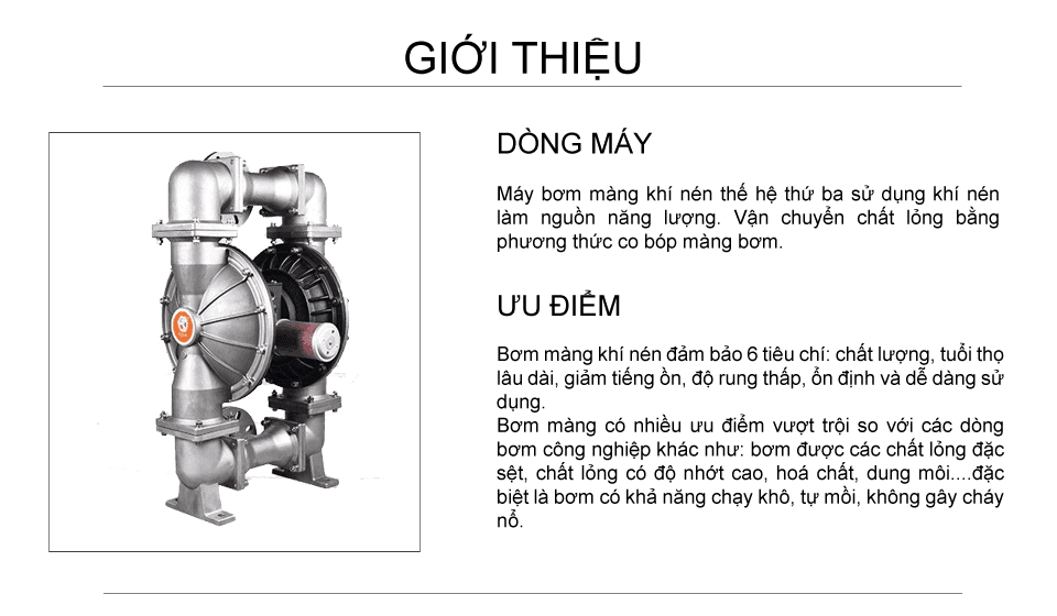 Bơm Màng Khí Nén GODO BFQ-80 INOX