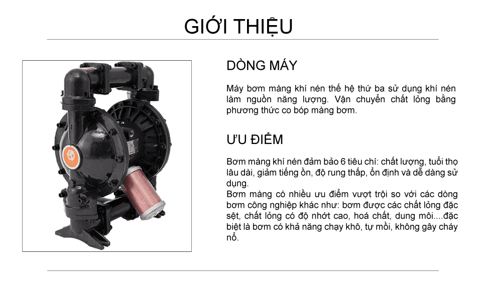 Bơm Màng Khí Nén GODO BFQ-40 Gang