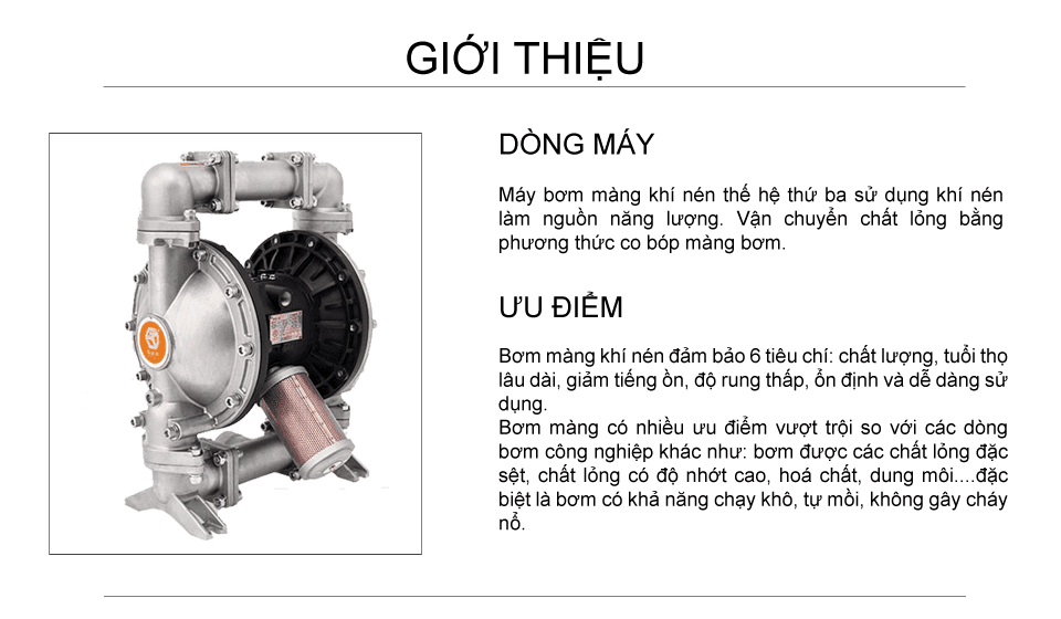 Bơm Màng Khí Nén GODO BFQ-40 INOX