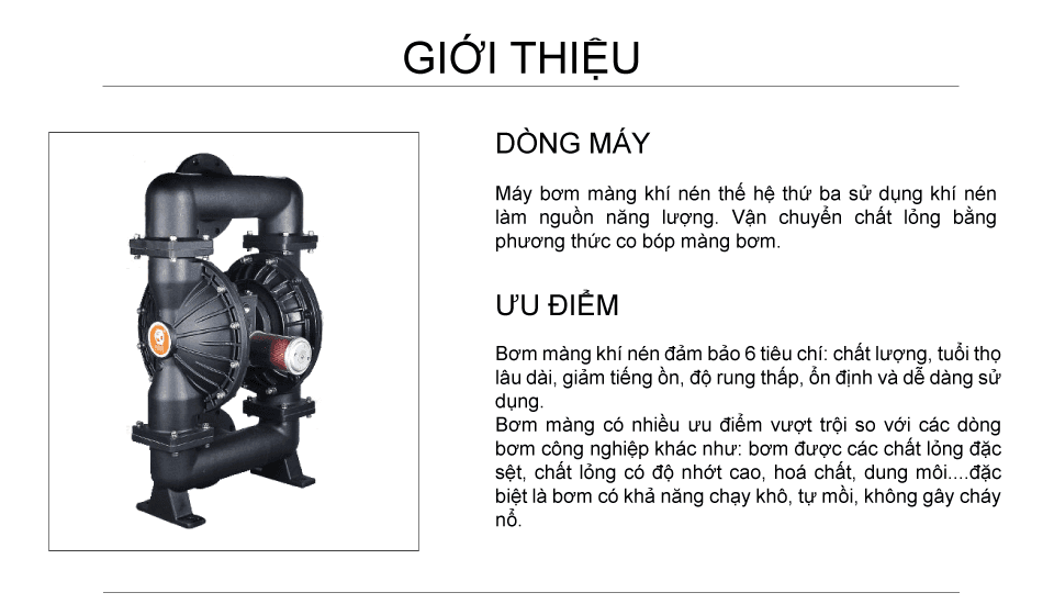 Bơm Màng Khí Nén GODO QBY3-125 Hợp kim nhôm