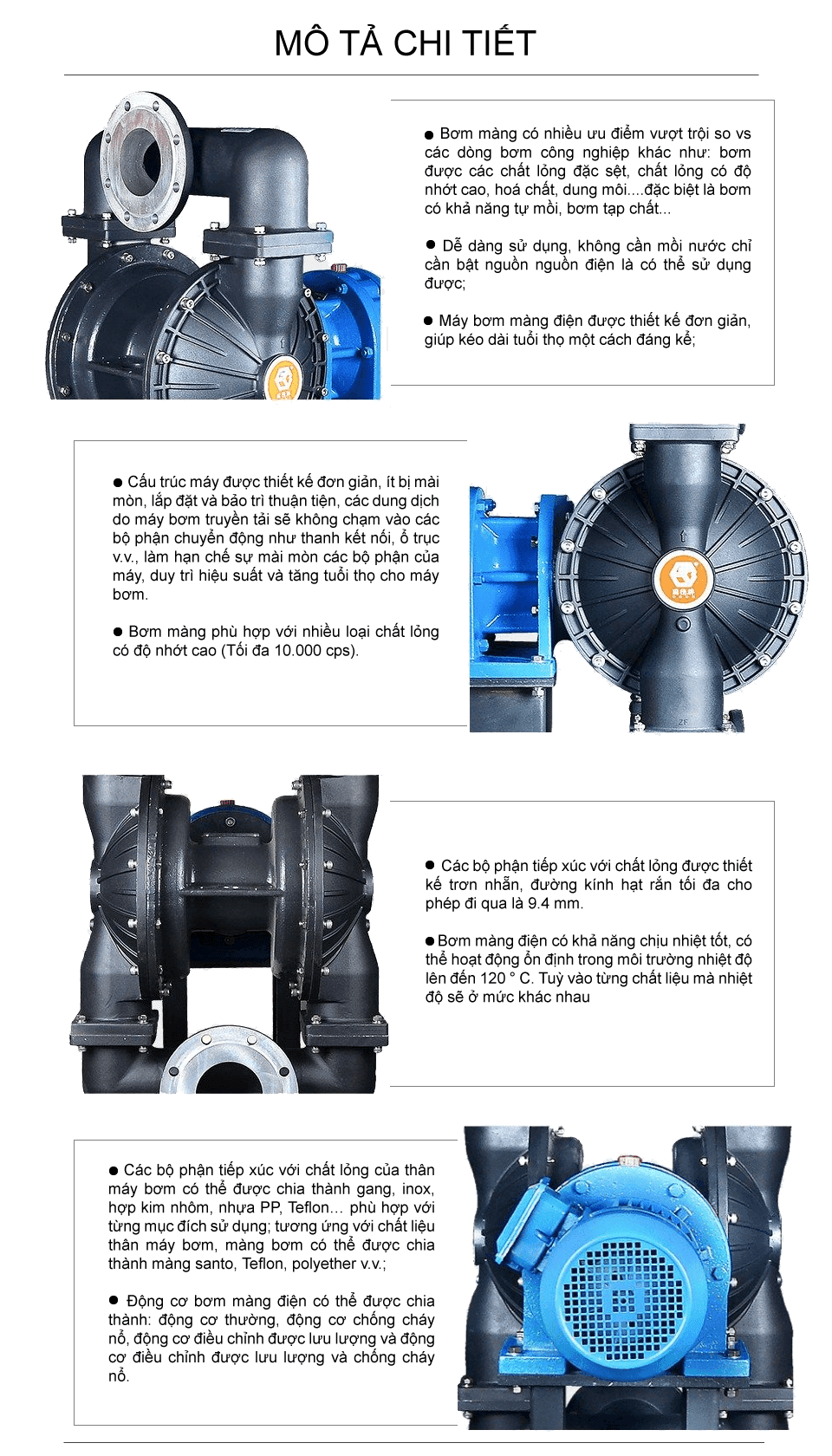 Bơm Màng Điện GODO DBY3-125 Hợp Kim Nhôm