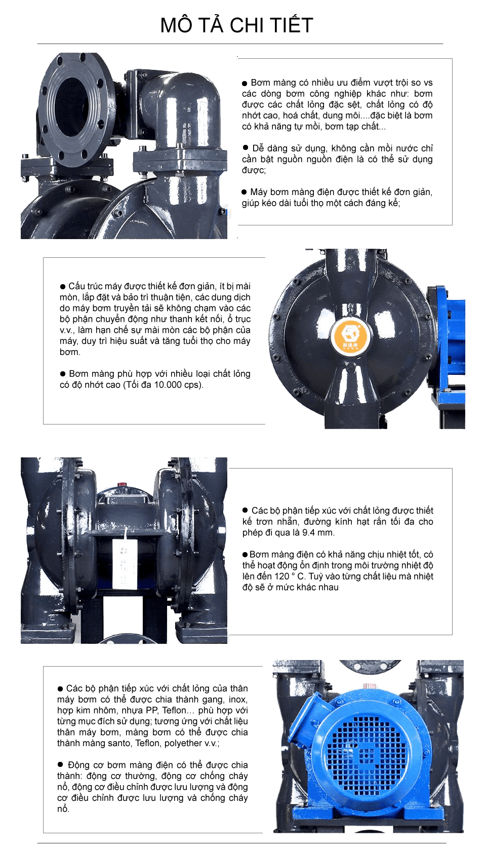 Bơm Màng Điện GODO DBY3S-125 Gang