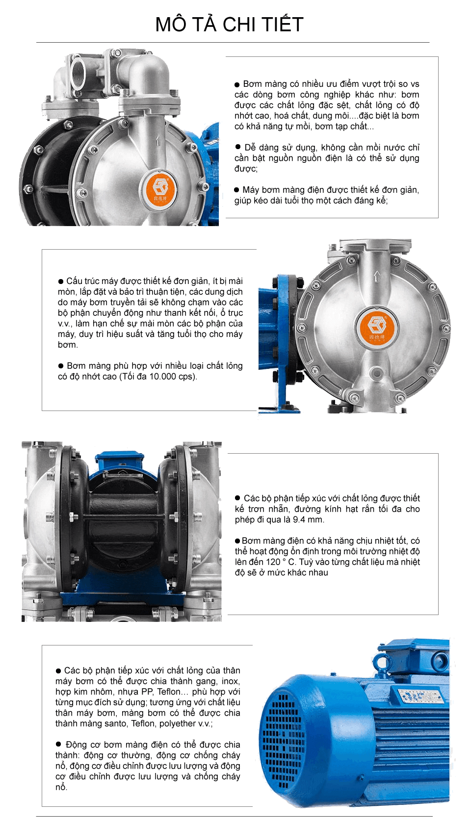Bơm màng điện GODO BFD-40 Inox