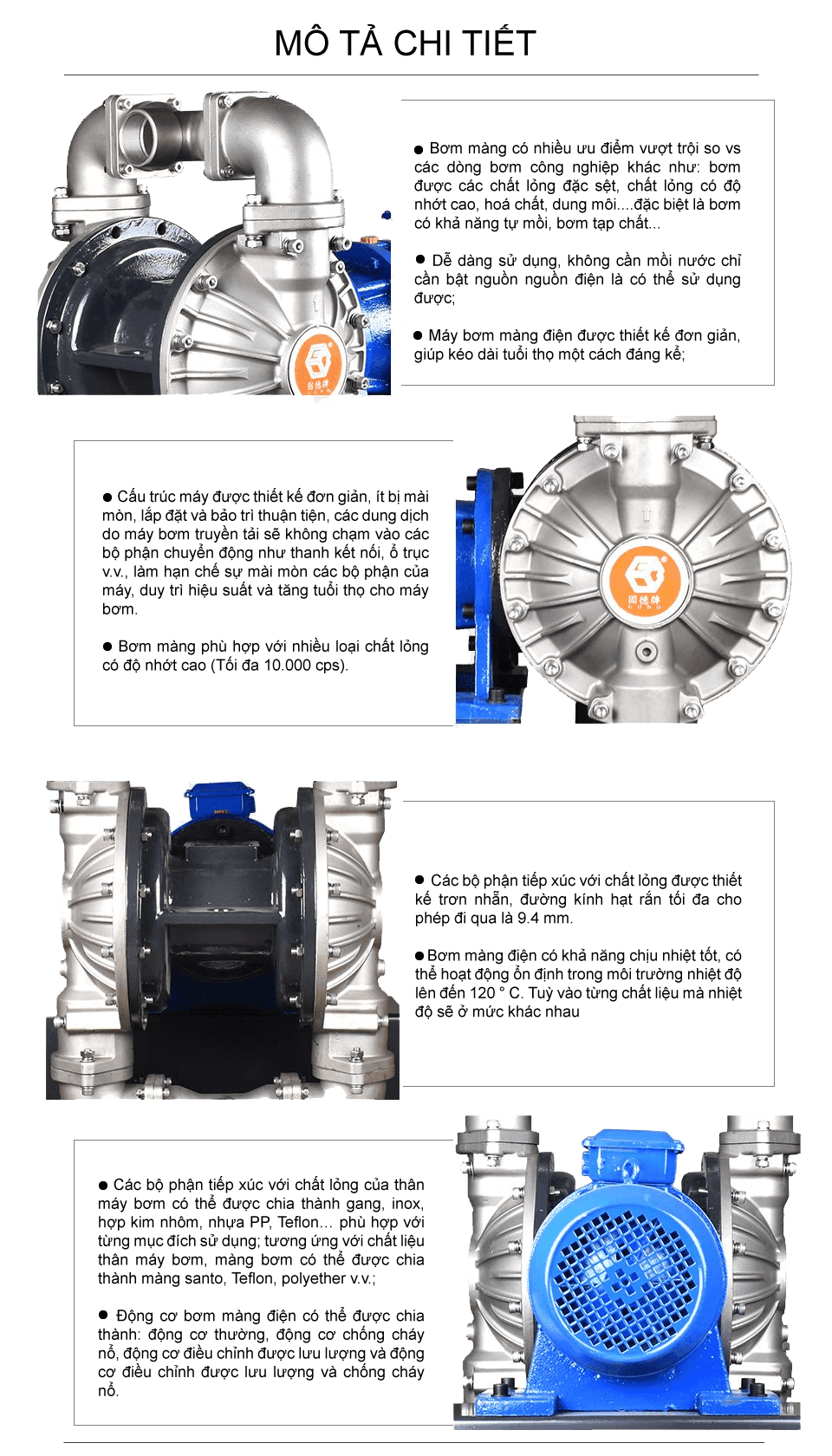 Bơm màng điện GODO BFD-50 Inox