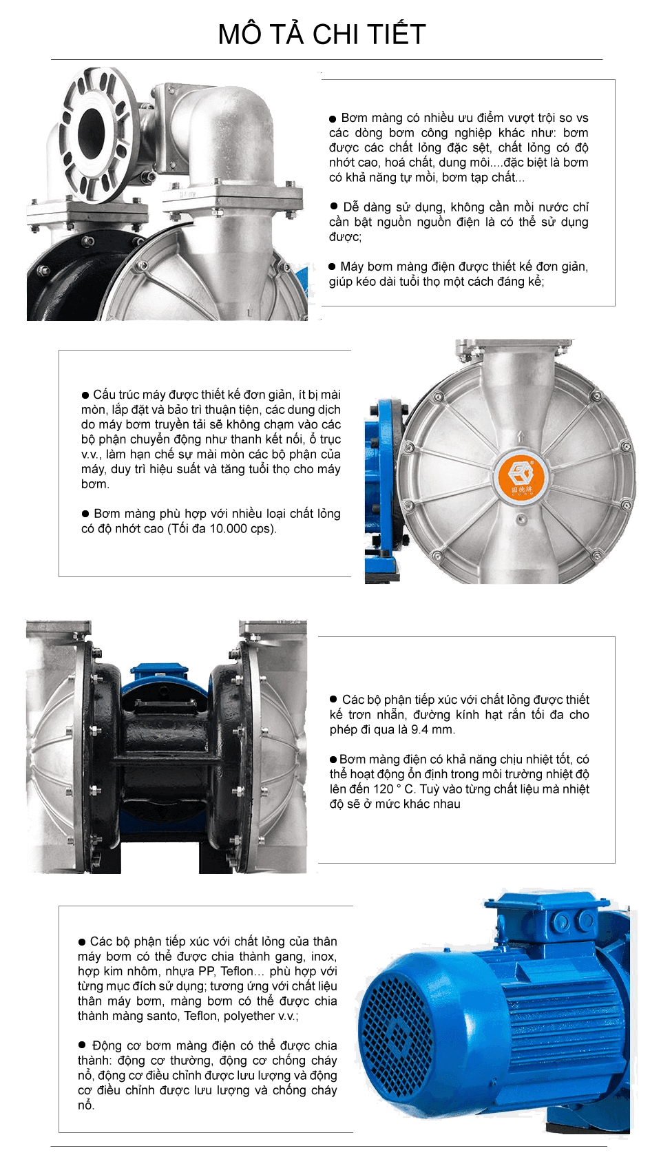 Bơm màng điện GODO BFD-80 Inox