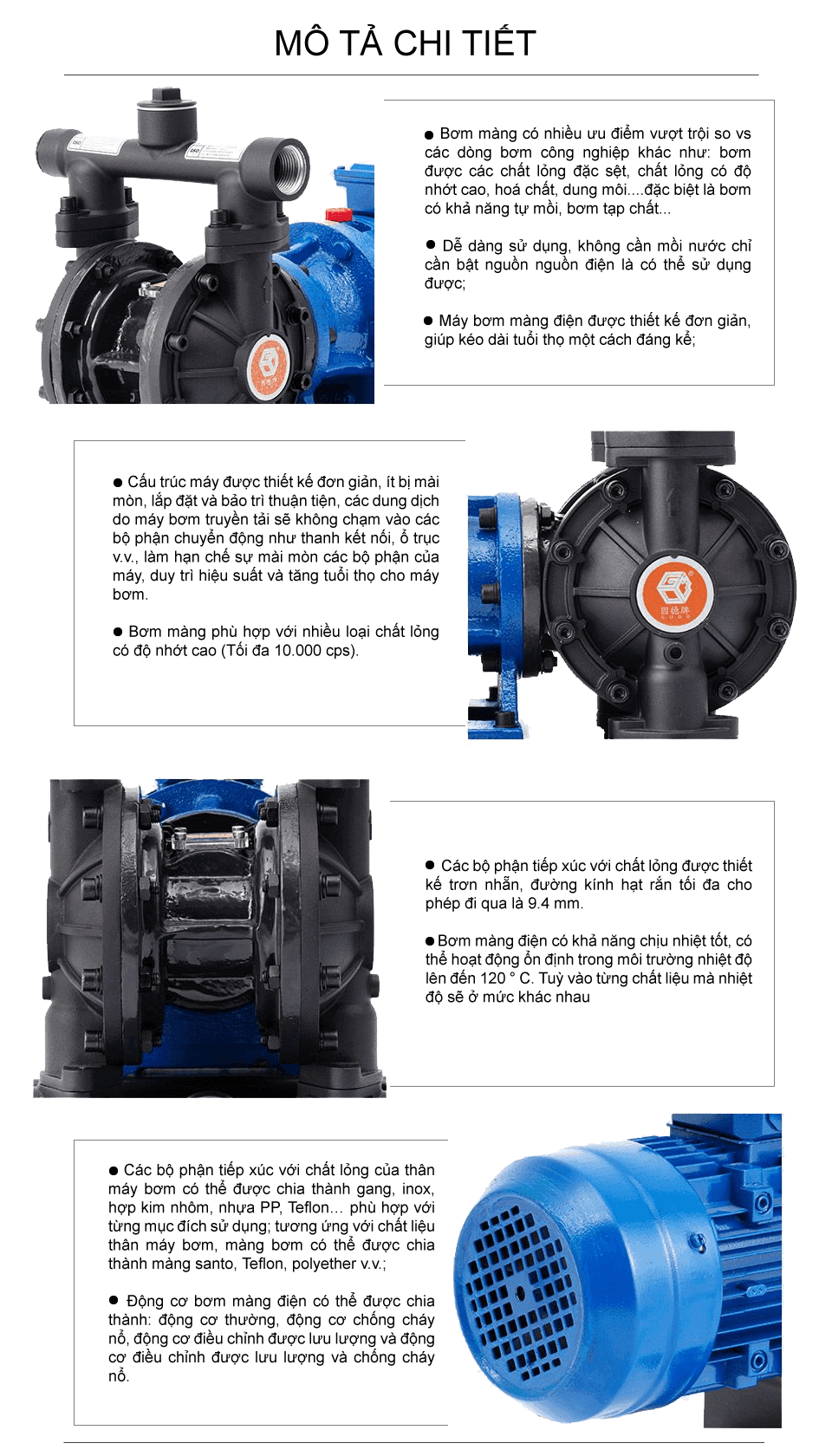 Bơm màng điện GODO DBY3S-25 Hợp Kim Nhôm