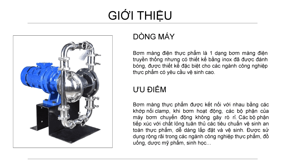 Giới thiệu bơm màng điện thực phẩm GODO DBW3-40