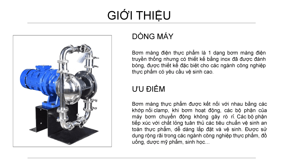 Giới thiệu Bơm màng điện thực phẩm GODO DBW3-50