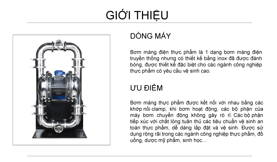 Giới thiệu Bơm màng điện thực phẩm GODO DBW3-80