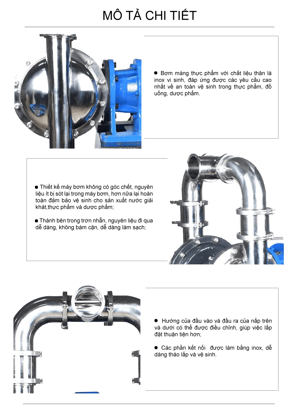 Mô tả chi tiết Bơm màng điện thực phẩm GODO DBW3-80