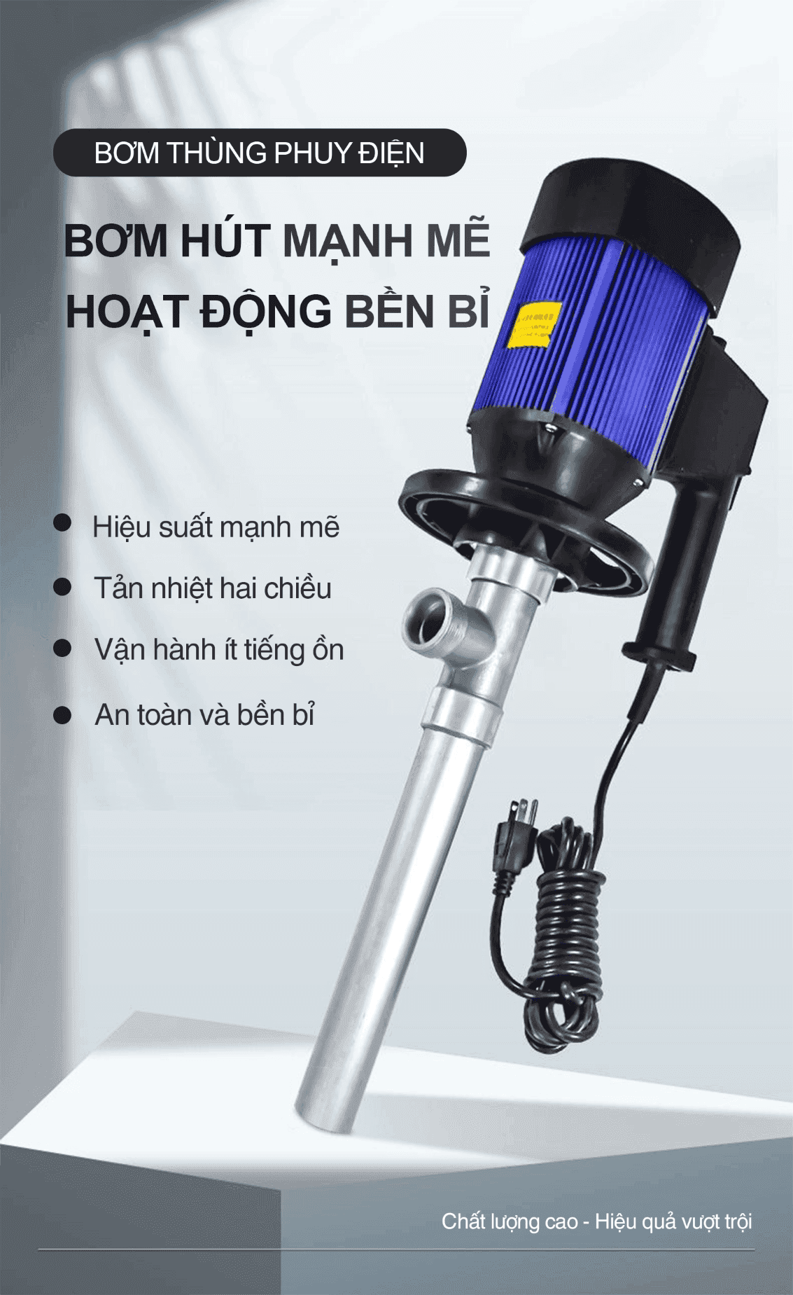 Giới thiệu bơm thùng phuy điện GODO