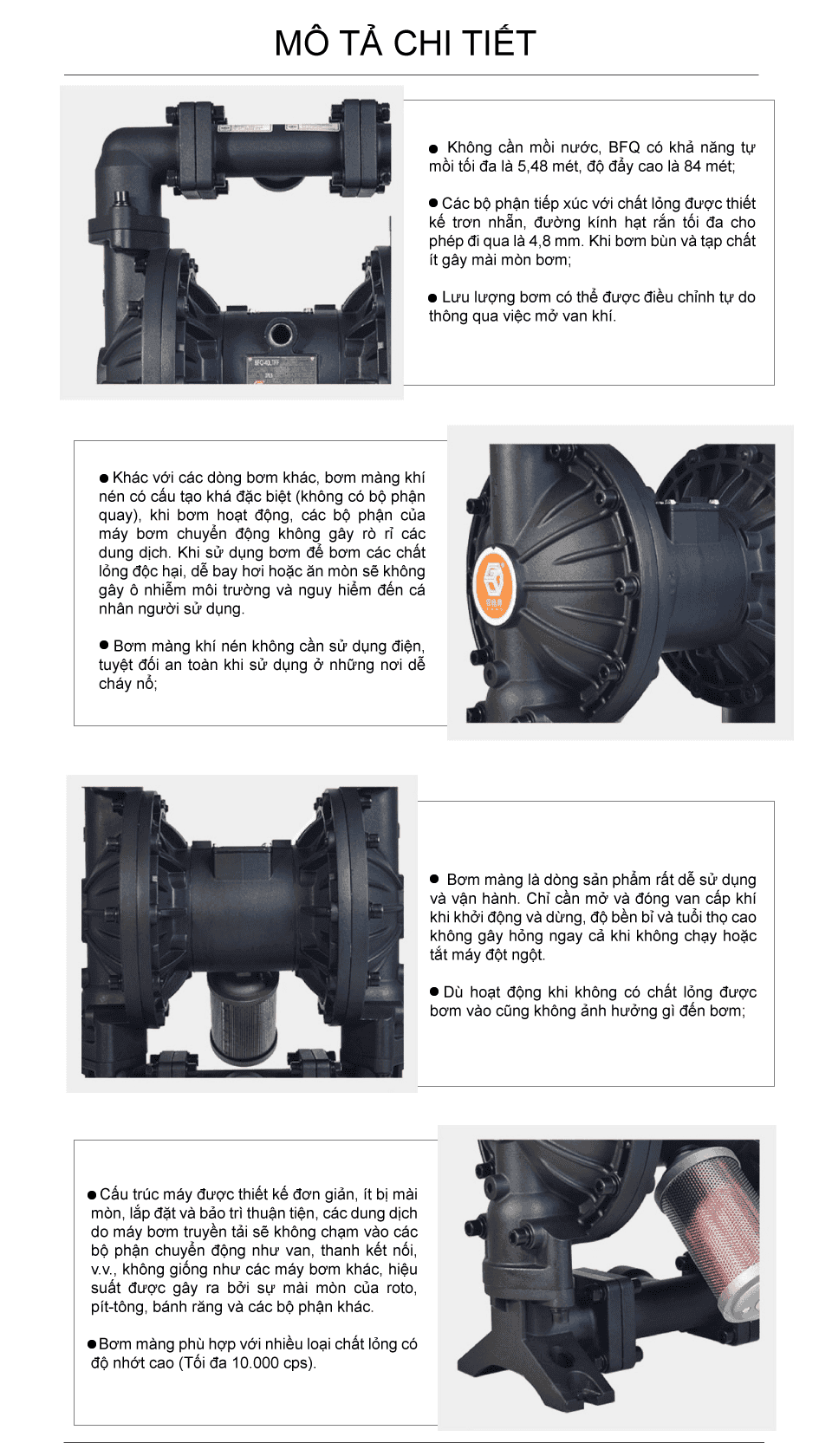 BFQ-40-Nhôm Ưu-điểm-bơm-màng