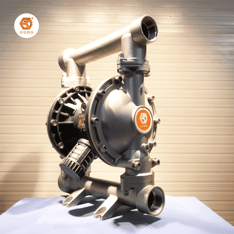 Máy bơm màng QBY3-50 thân inox Máy bơm màng QBY3-50 thân inox